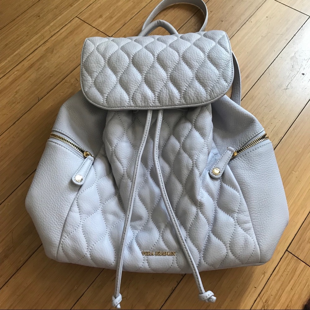 Gray Quilted Vera Bradley Backpack